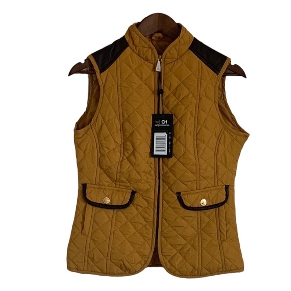 hollyland Jackets & Blazers - Hollyland Mustard Volored Puffer Vest